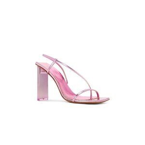 Pink Strappy Block-Heel Sandal